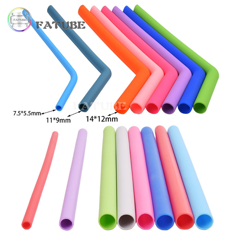 Coupling 8Mm - 10PCS Canudos de Silicone Fatube Curvos