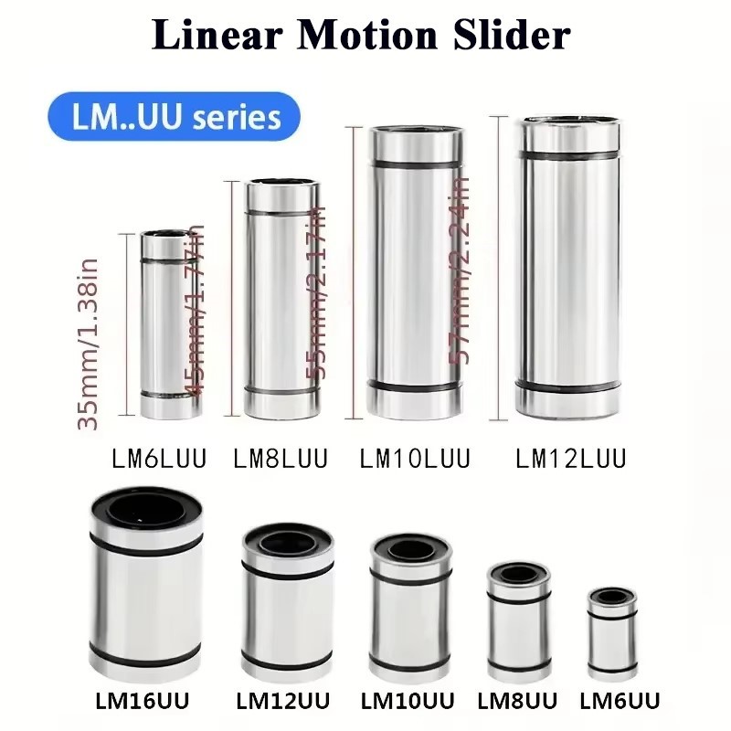 Lm8Uu Bearing - 4/10 peças LM3UU LM4UU LM5UU LM6UU