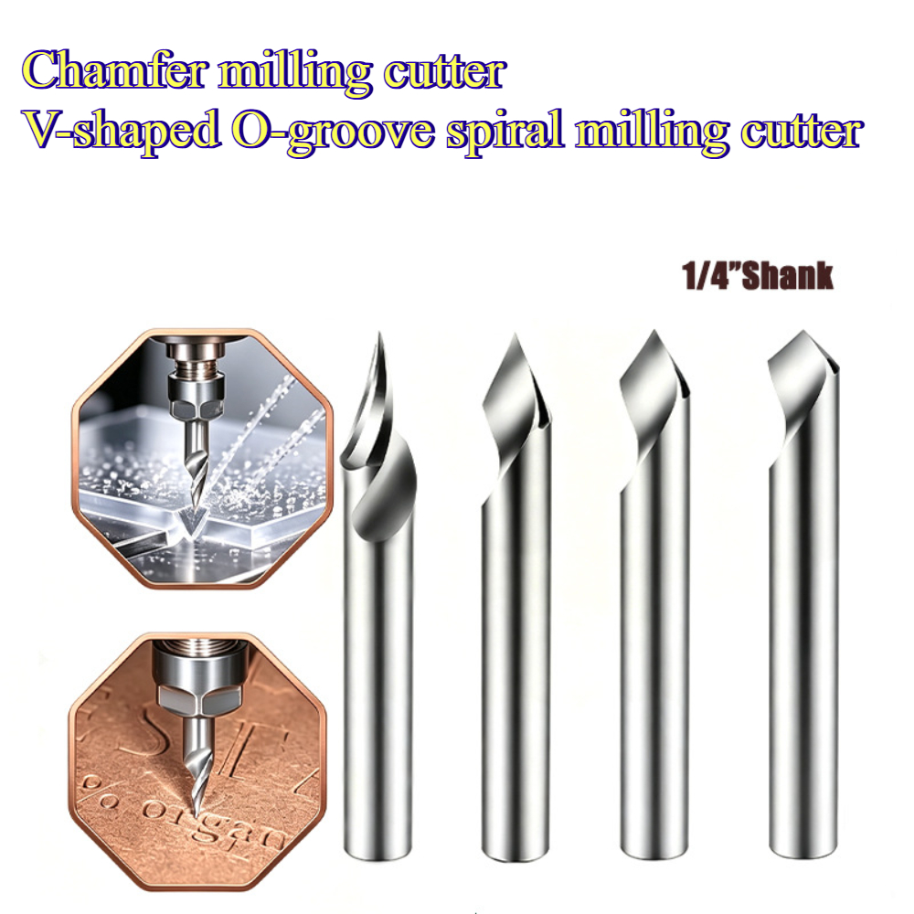 Cnc Bits - Fresa CNC em espiral tipo V,