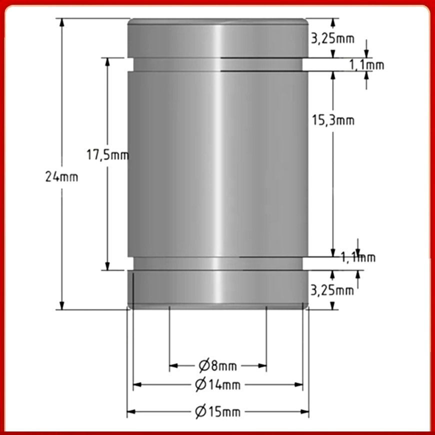 Lm8Uu Bearing - Rolamento Linear de Substituição para Impressora