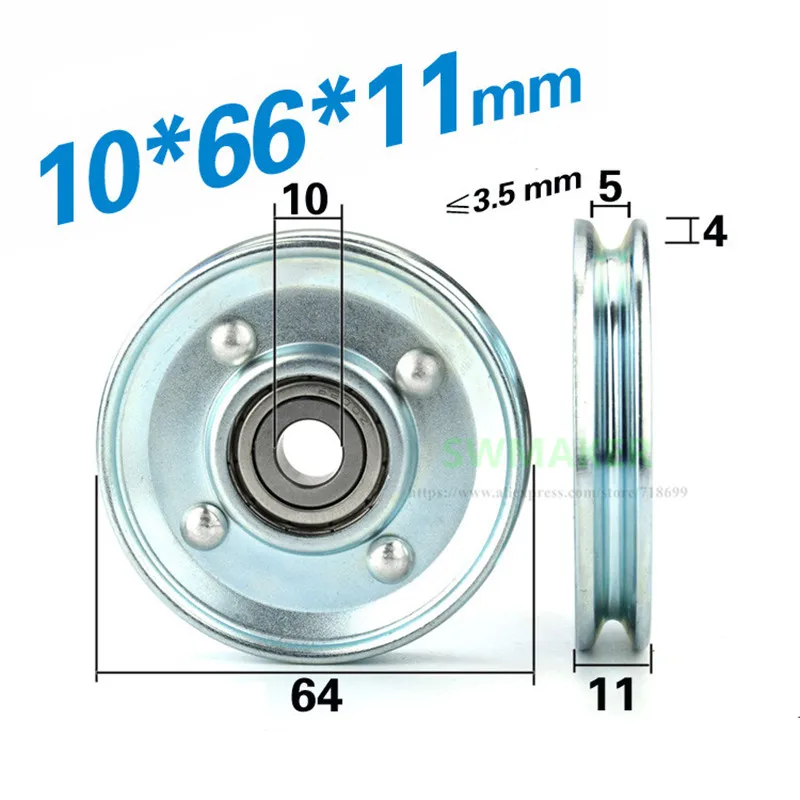 V Slot Wheel - 10 peças u 10*66*11mm 66mm 10*67*8.5mm