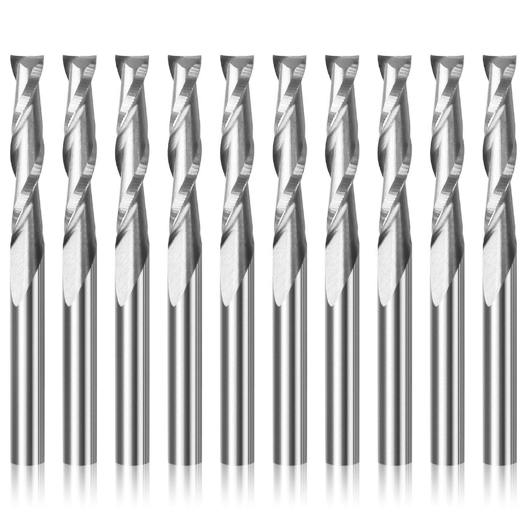 End Mill Set - 10 peças de Fresa Espiral de