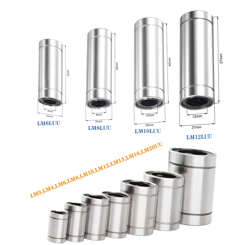 Lm8Uu Bearing - 2 pçs/lote Rolamentos Lineares LM6LUU LM8LUU