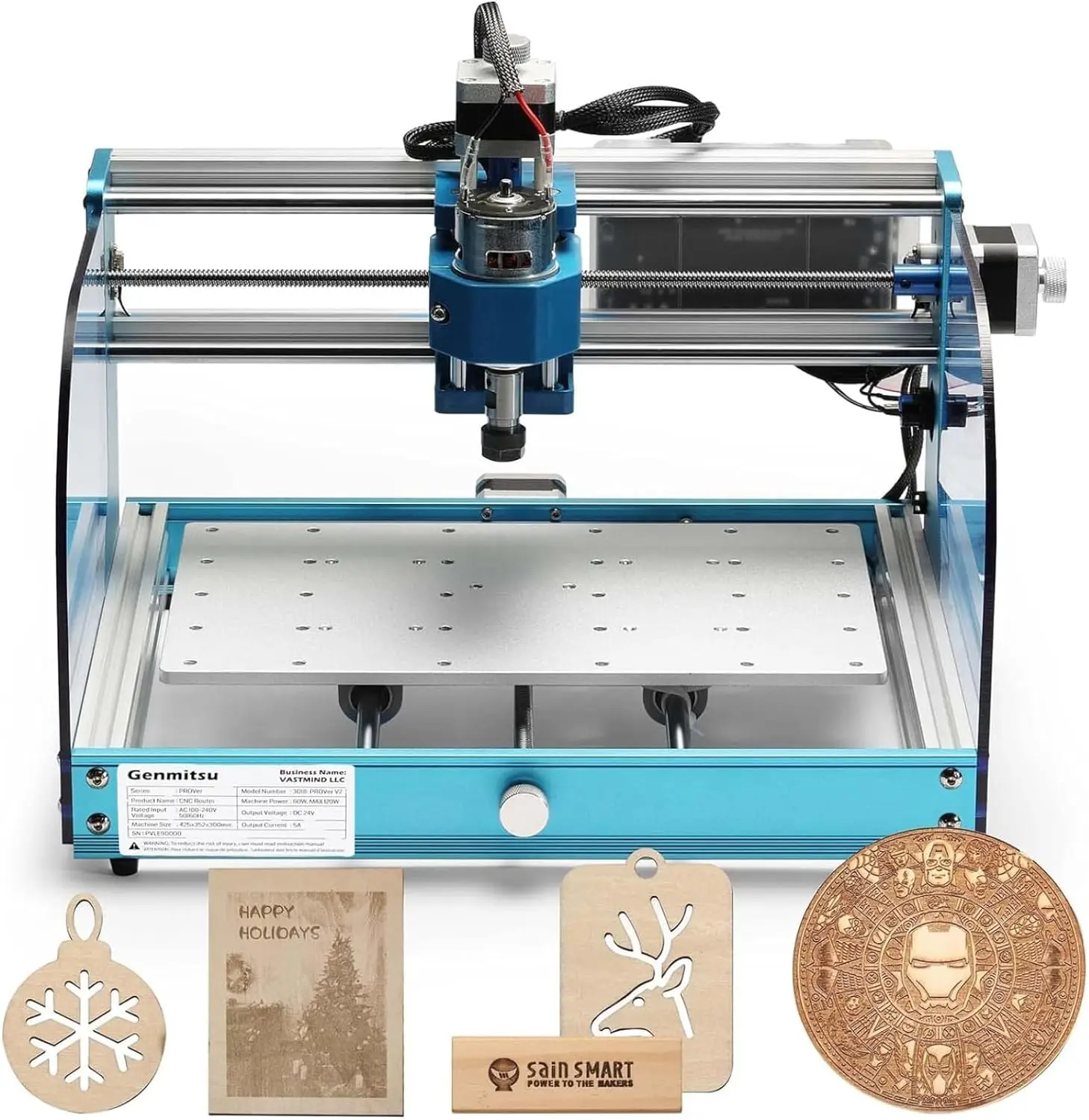 3018 Aluminium Cnc - Área de trabalho da fresadora CNC