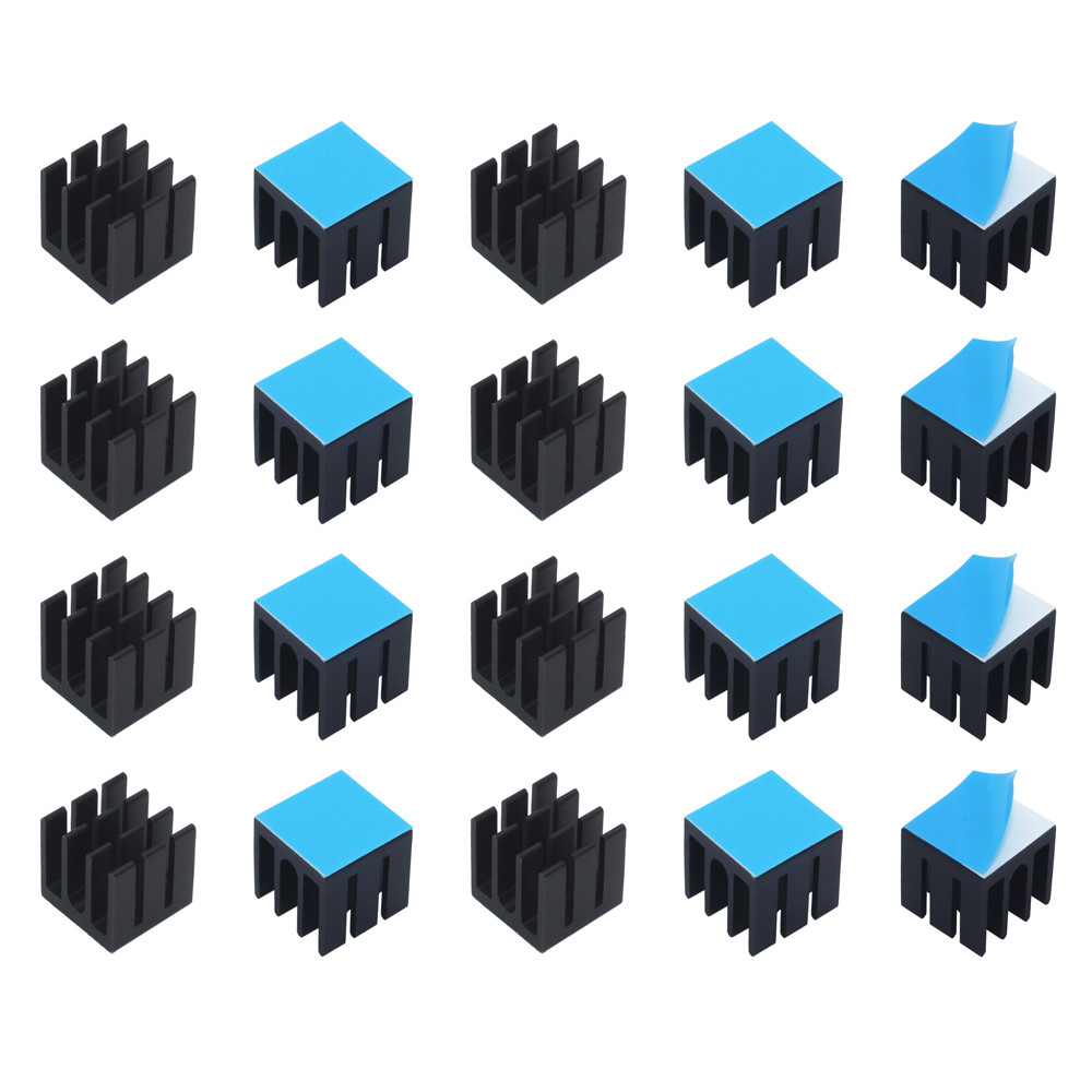 Aluminium Extrusion - 12x12x12mm 50 peças dissipador de calor