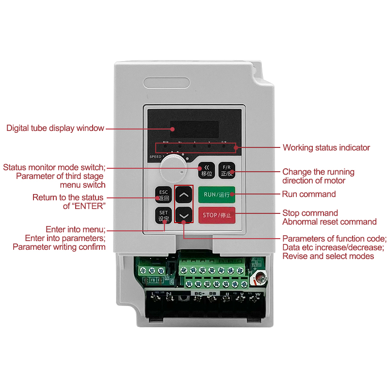 Spindle Motor - Inversor 1.5kw 110v/220v/380vac 2hp vfd variável