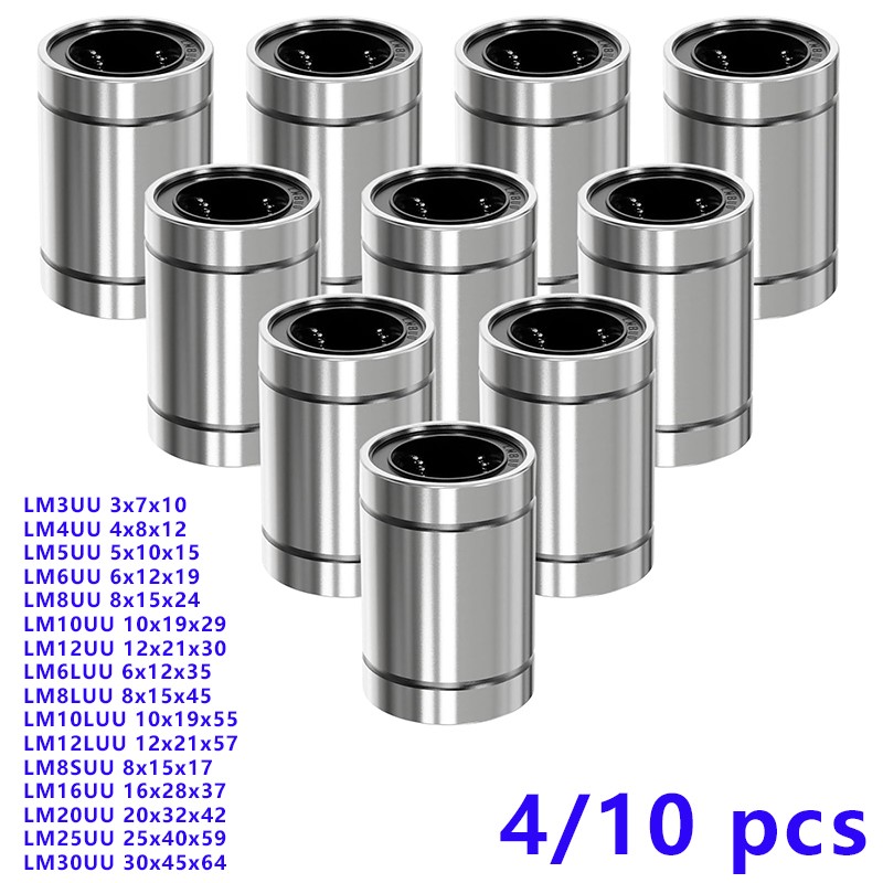 Lm8Uu Bearing - 4/10 pçs lm8uu lm10uu lm16uu lm12uu