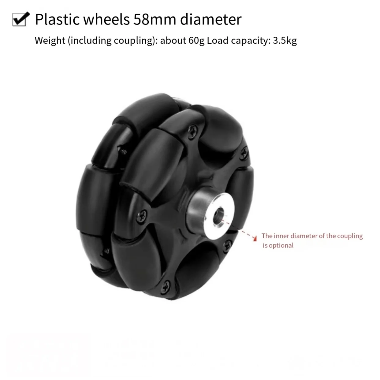 Roda Inteligente Omni de Metal - Coupling 8Mm avaliação e preço
