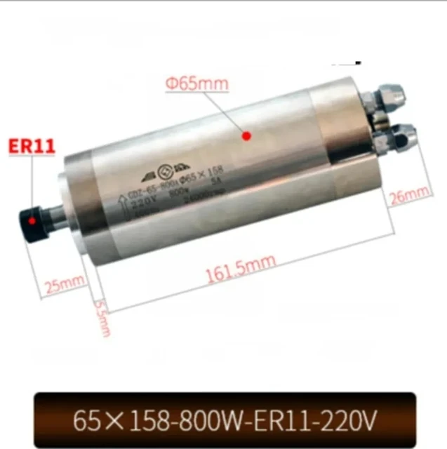 65X158-800W-ER11-220V CNC Moto - Water Cooled Spindle avaliação e preço