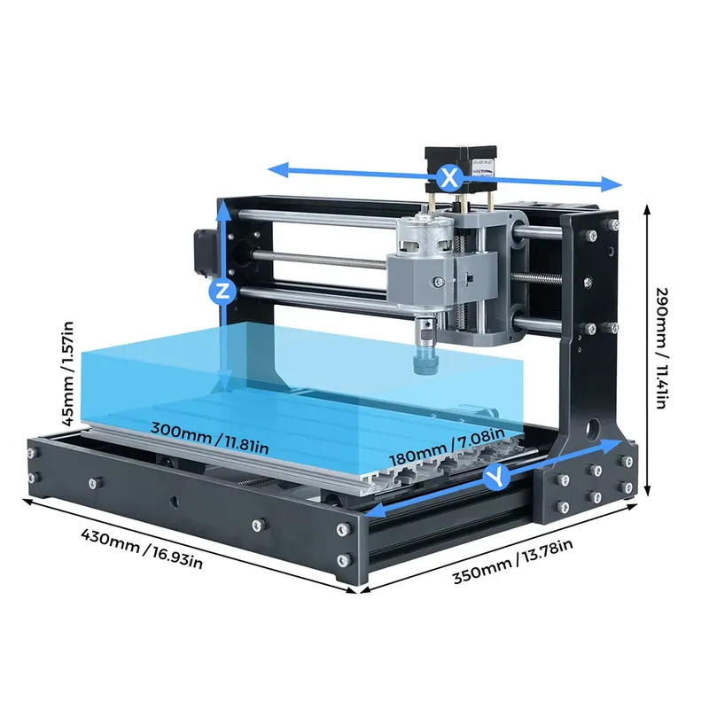 Fresadora CNC TWOTREES 3018 co - 3018 Aluminium Cnc avaliação e preço