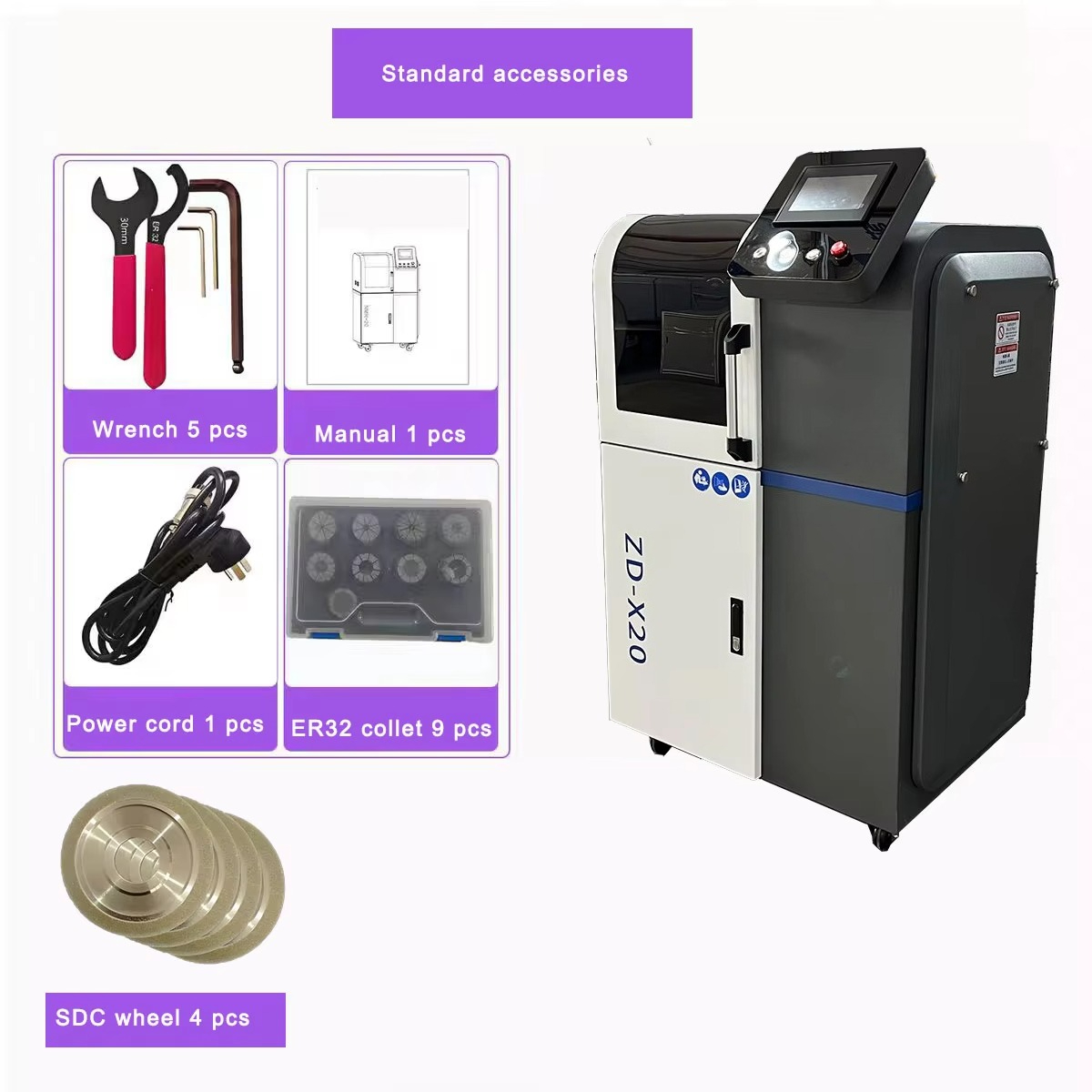 Afiador de Fresas CNC ZD-X20,  - End Mill avaliação e preço