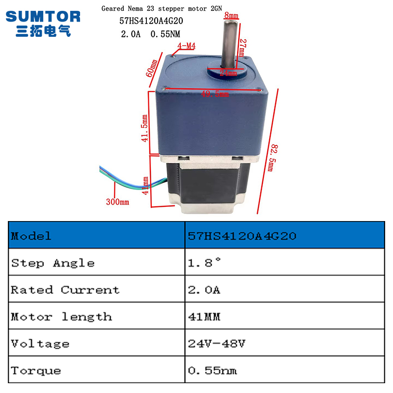 Motor de Passo Nema 23 com Red - Nema23 Stepper avaliação e preço