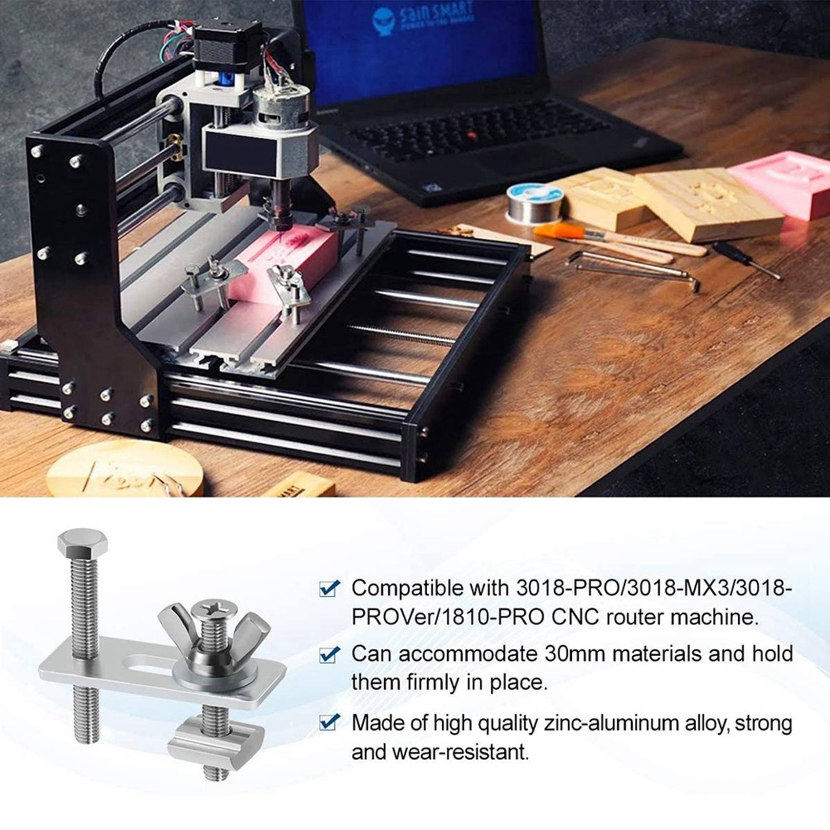 Kit de Grampos T-Track A19F-8, - 3018 Cnc avaliação e preço