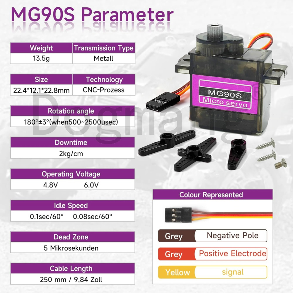 Mg90s servo 1/2/4/10/20/50 peç - Servo 9G avaliação e preço