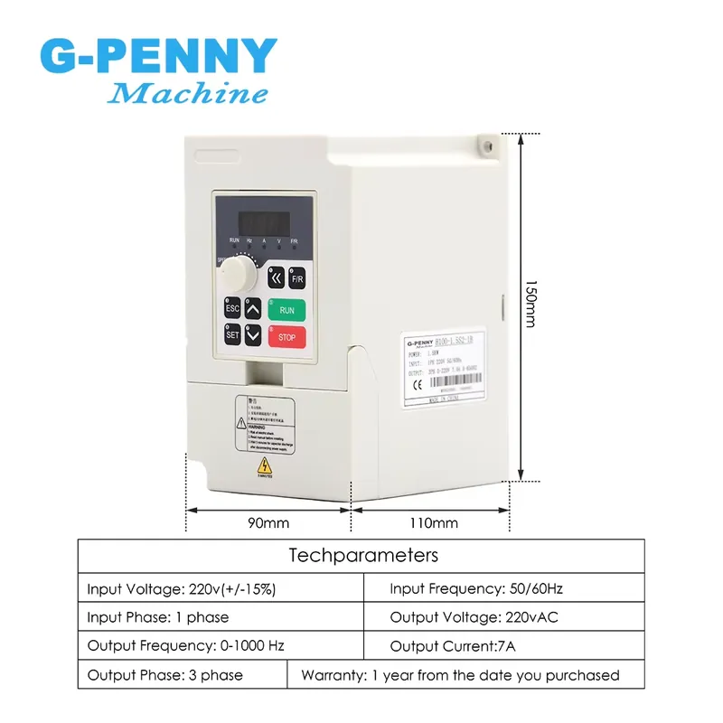 Gpenny 1.5kw ER16 D80mm Spindl - Water Cooled Spindle avaliação e preço