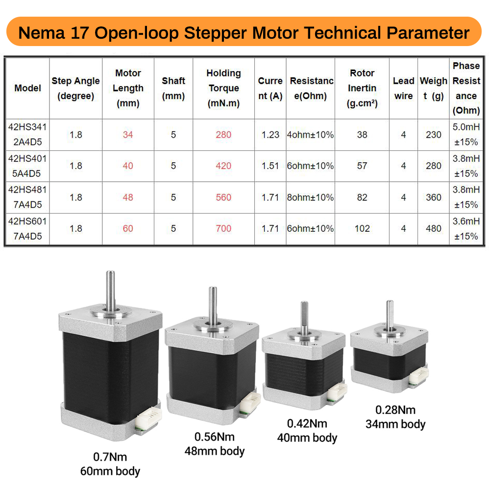 Motor de Passo Nema17 42 com 4 - Nema 17 Stepper avaliação e preço