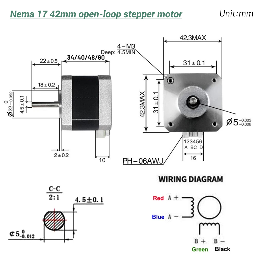 Motor de Passo Nema17 42 com 4 - Nema 17 Stepper avaliação e preço