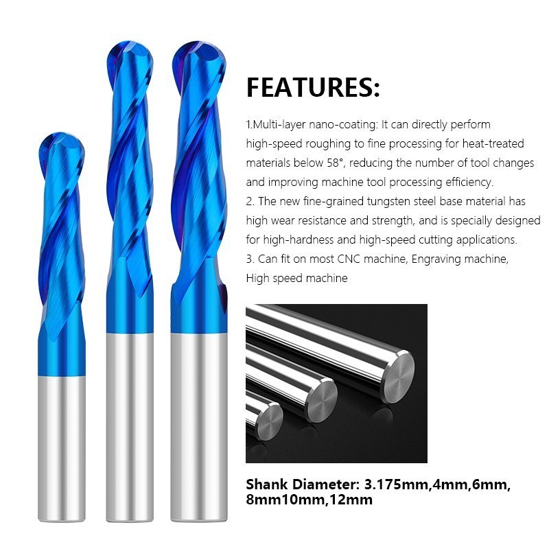 Xcan bola nariz end mill 3.175 - End Mill Set avaliação e preço