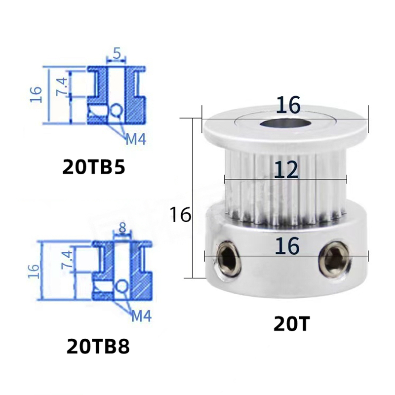 Kufan 4:1 2gt kit de polia de  - Gt2 Pulley avaliação e preço