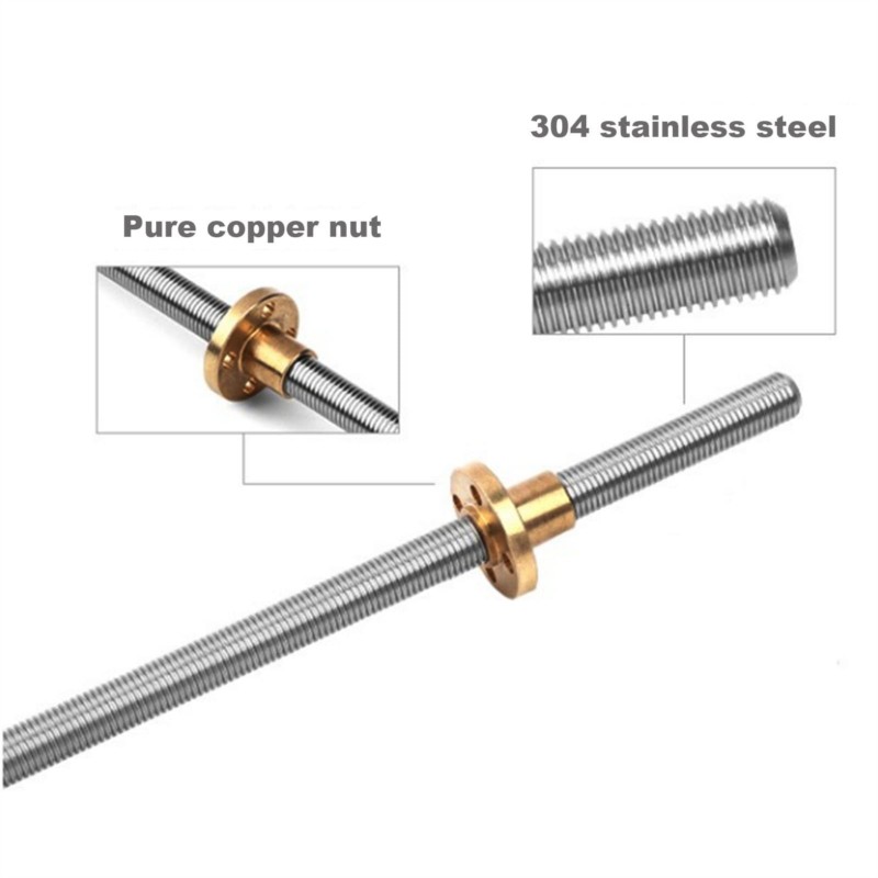 Parafuso de chumbo t8 tr8, 2 p - Lead Screw 8Mm avaliação e preço