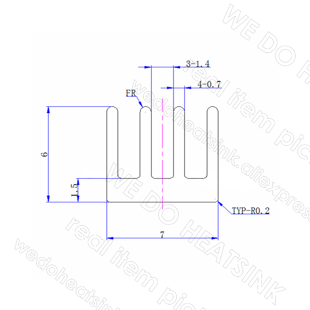 NOSSO HEATSINK: 50 Peças/Lote, - Aluminium Extrusion avaliação e preço
