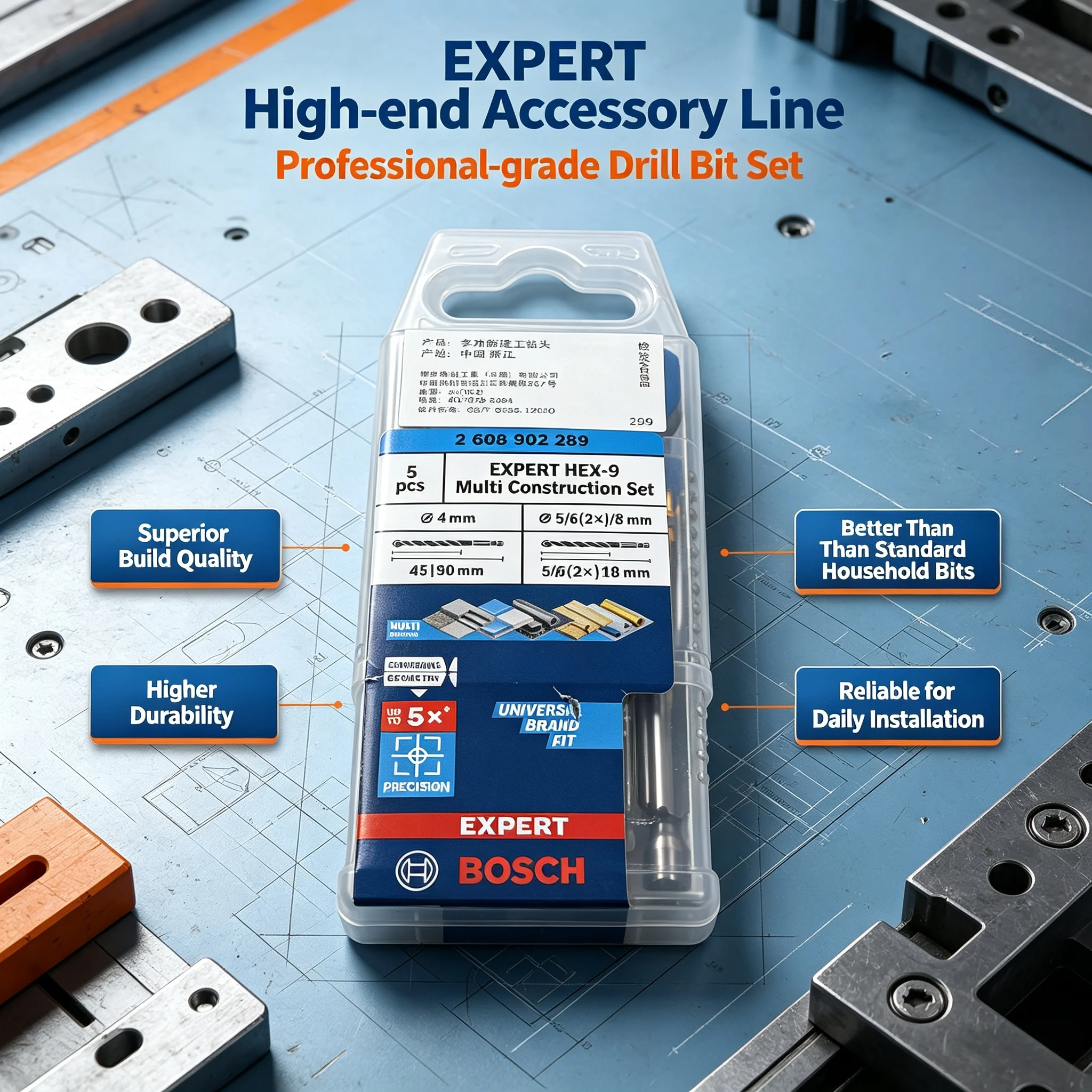 BOSCH 2608902289 EXPERT HEX-9  - Drill Bit Set avaliação e preço