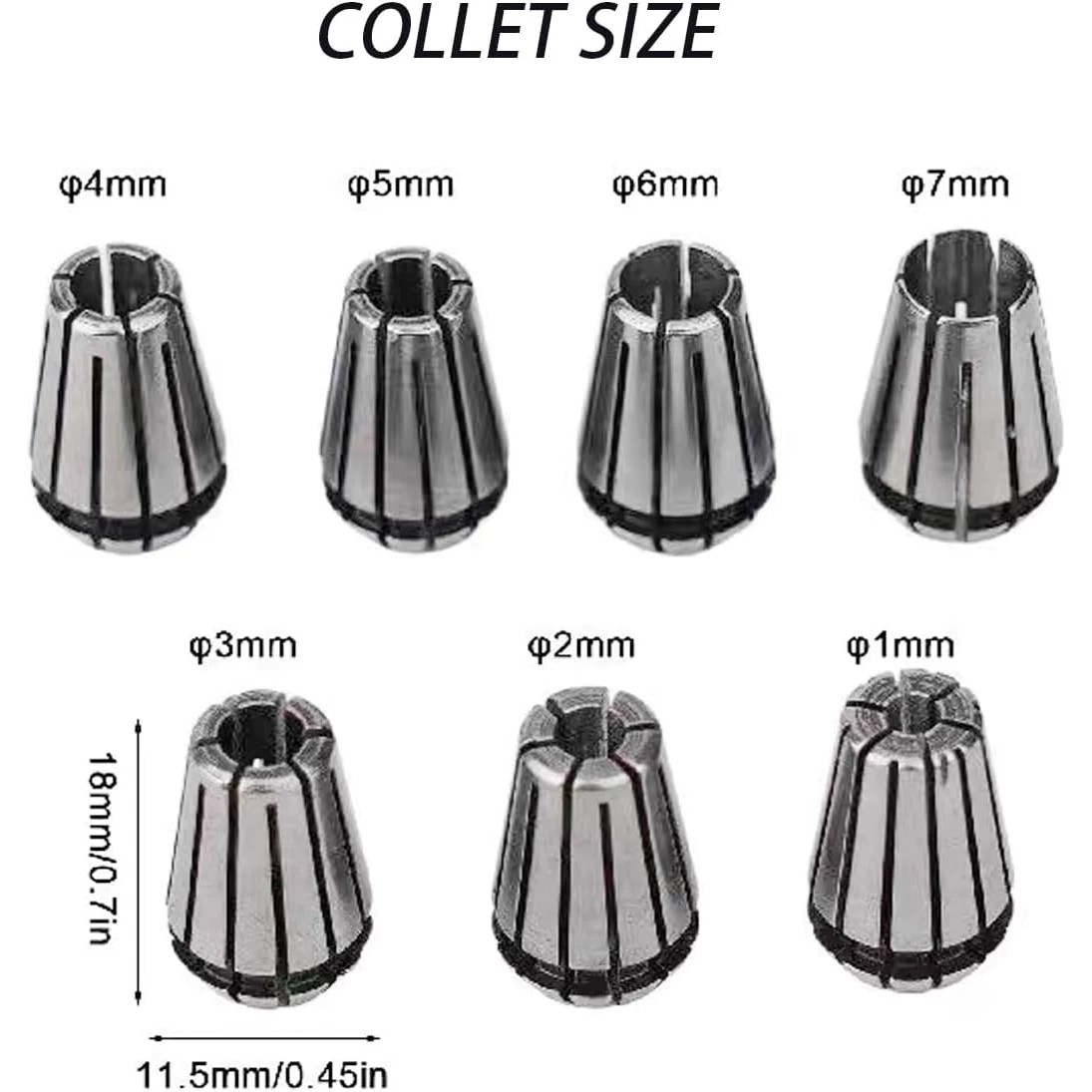 Conjunto de 8 peças de mandril - End Mill avaliação e preço