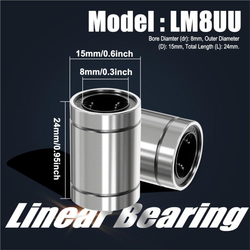 4/10 pçs lm8uu lm10uu lm16uu l - Lm8Uu Bearing avaliação e preço