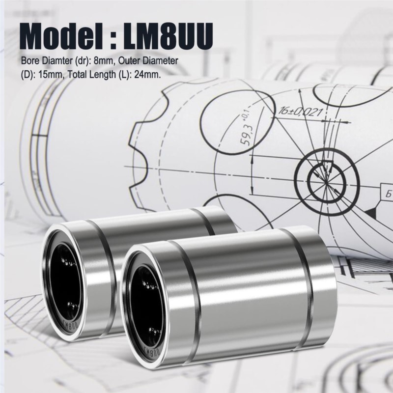 4/10 pçs lm8uu lm10uu lm16uu l - Lm8Uu Bearing avaliação e preço